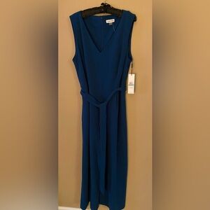 Calvin Klein V-Neck, Sleeveless Jumpsuit